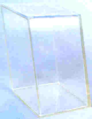 eğik prizma cisim şeffaf plastik