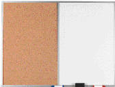 mantar pano ve yazı tahtası bir arada ikili sistem pano